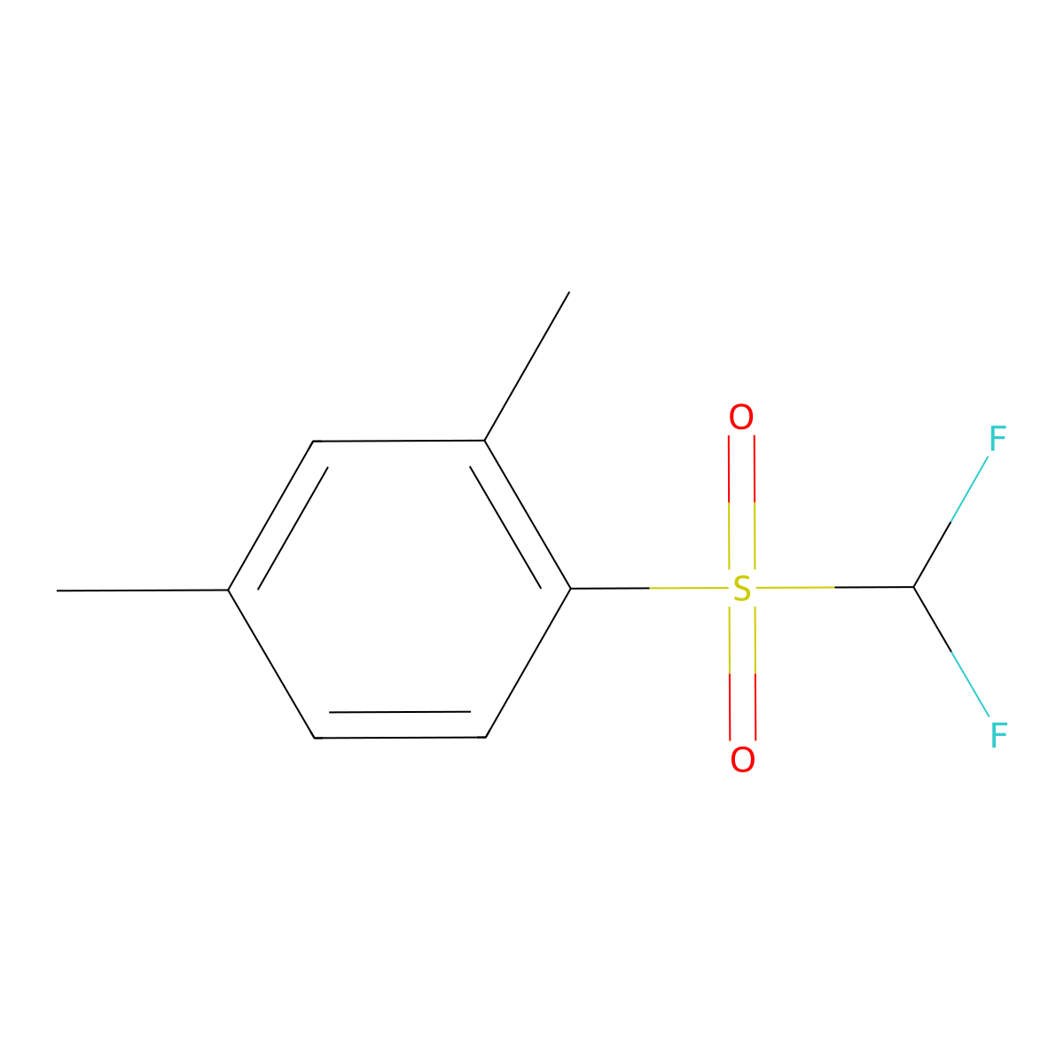 1-Difluoromethanesulfonyl-2,4-dimethylbenzene molecular structure, CAS 1225999-99-4