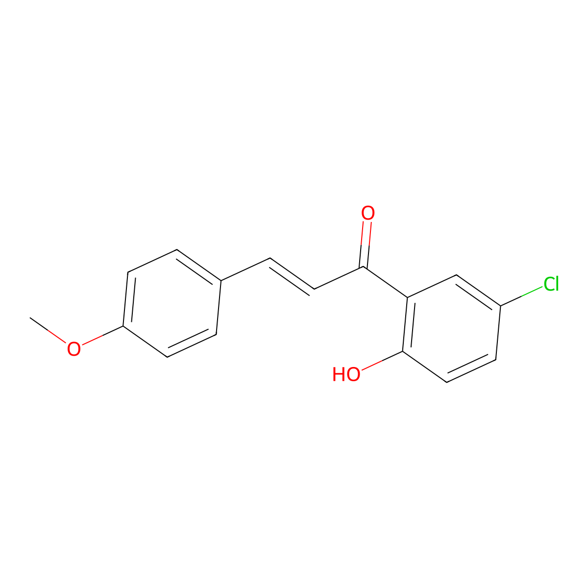 1-(5-Chloro-2-hydroxyphenyl)-3-(4-methoxyphenyl)prop-2-en-1-one molecular structure, CAS 1226-09-1