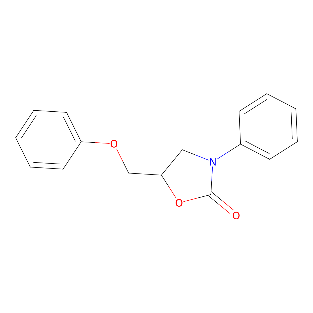 5-(Phenoxymethyl)-3-phenyl-1,3-oxazolidin-2-one molecular structure, CAS 1226-26-2