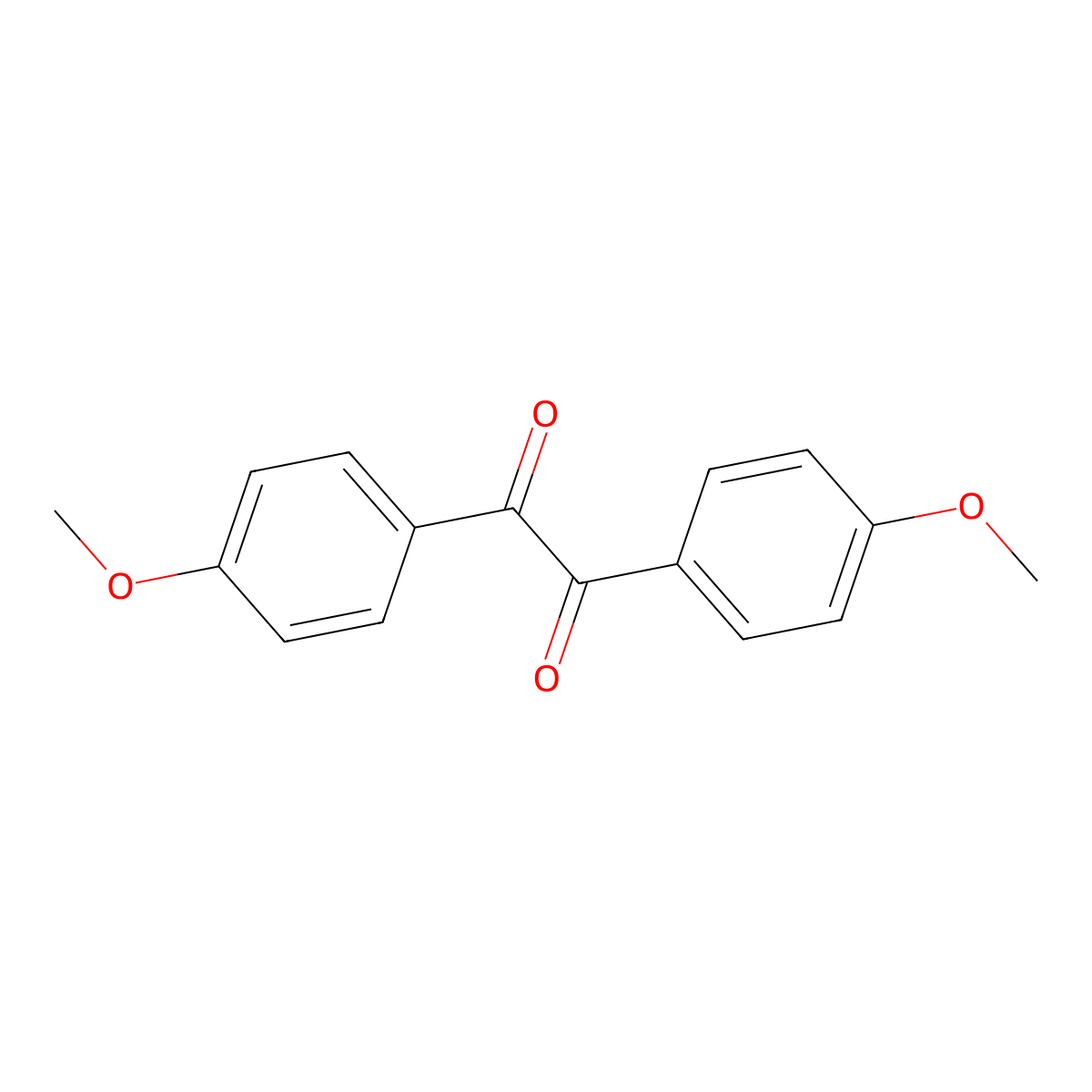 4,4'-Dimethoxybenzil molecular structure, CAS 1226-42-2