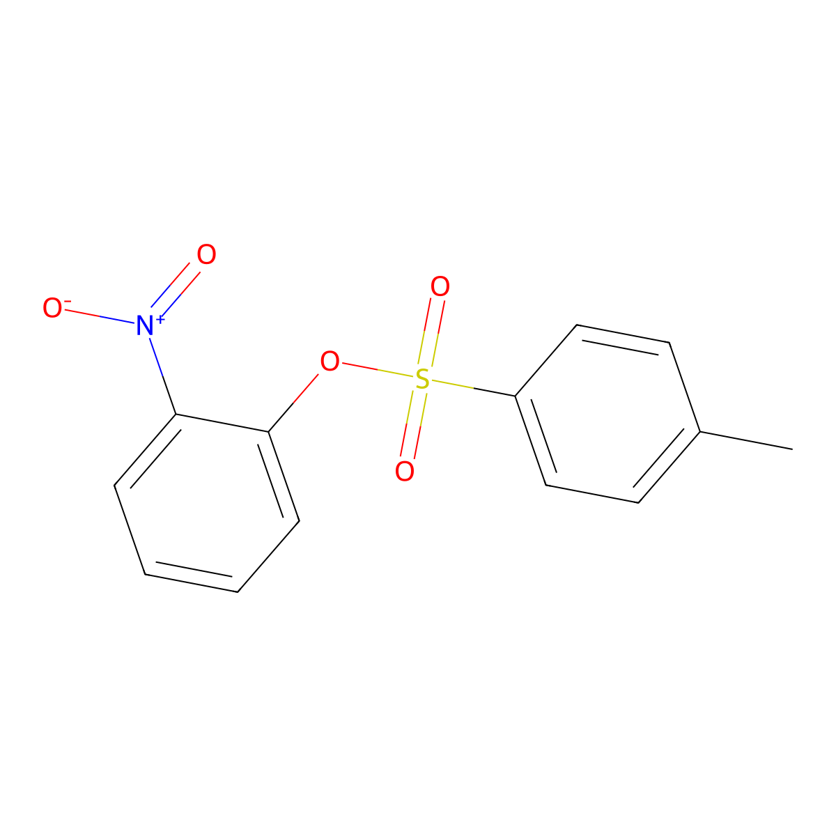 2-Nitrophenyl 4-methylbenzenesulfonate molecular structure, CAS 1226-48-8
