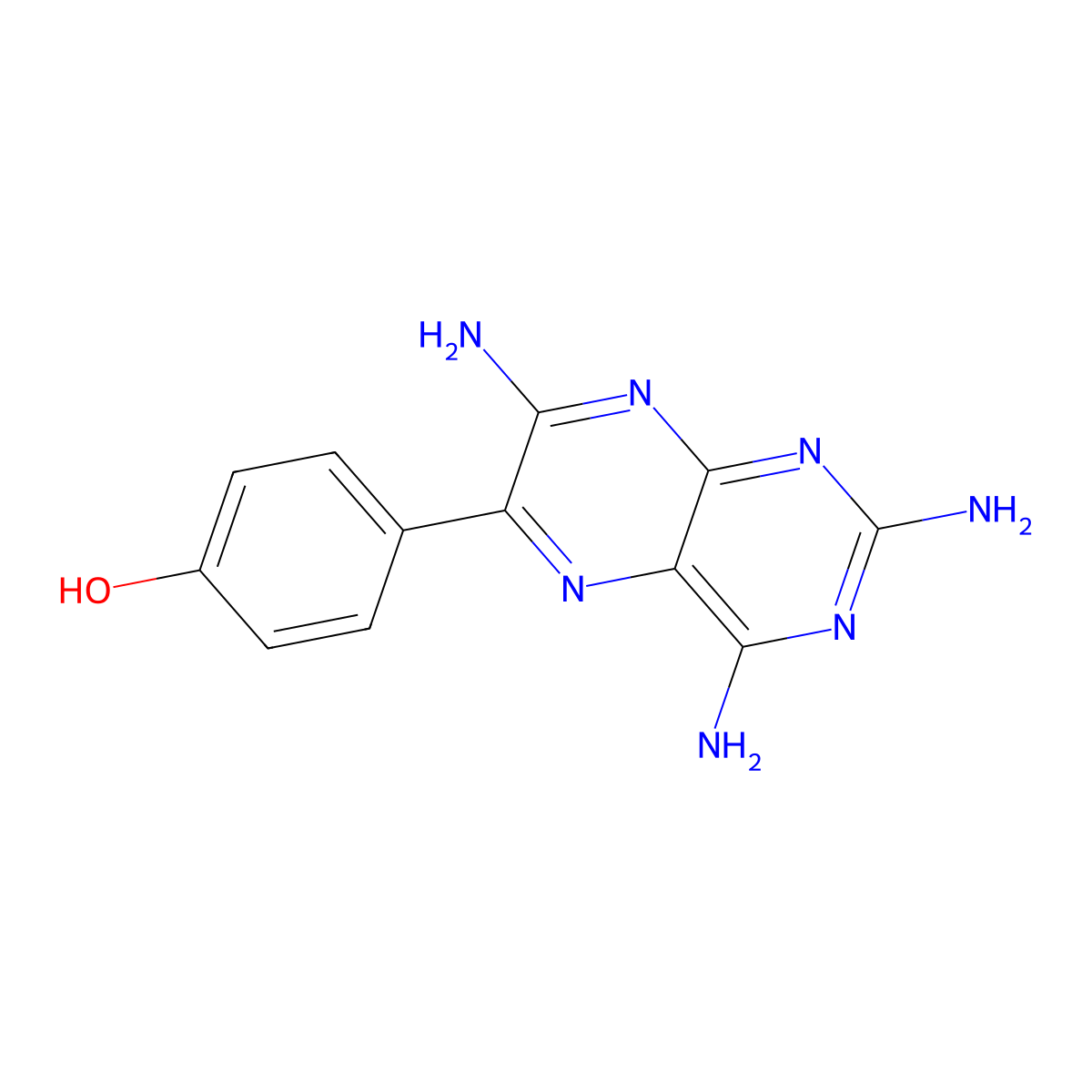 4-Hydroxytriamterene molecular structure, CAS 1226-52-4