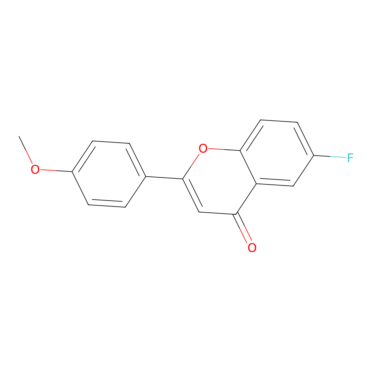 6-Fluoro-4'-methoxyflavone molecular structure, CAS 1226-56-8