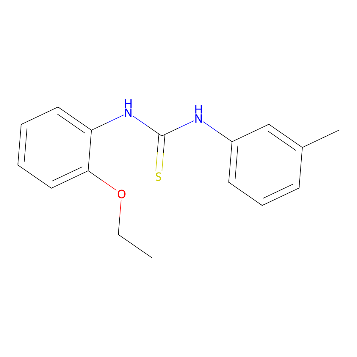 1-(2-Ethoxyphenyl)-3-(3-methylphenyl)thiourea molecular structure, CAS 1226-61-5
