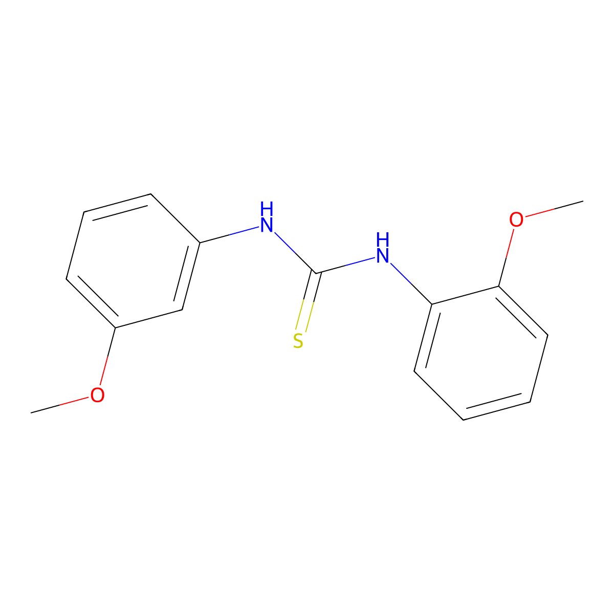 1-(2-Methoxyphenyl)-3-(3-methoxyphenyl)thiourea molecular structure, CAS 1226-65-9