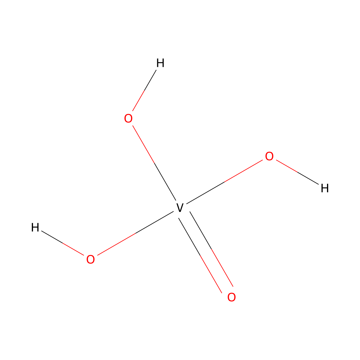 Vanadic acid molecular structure, CAS 12260-63-8