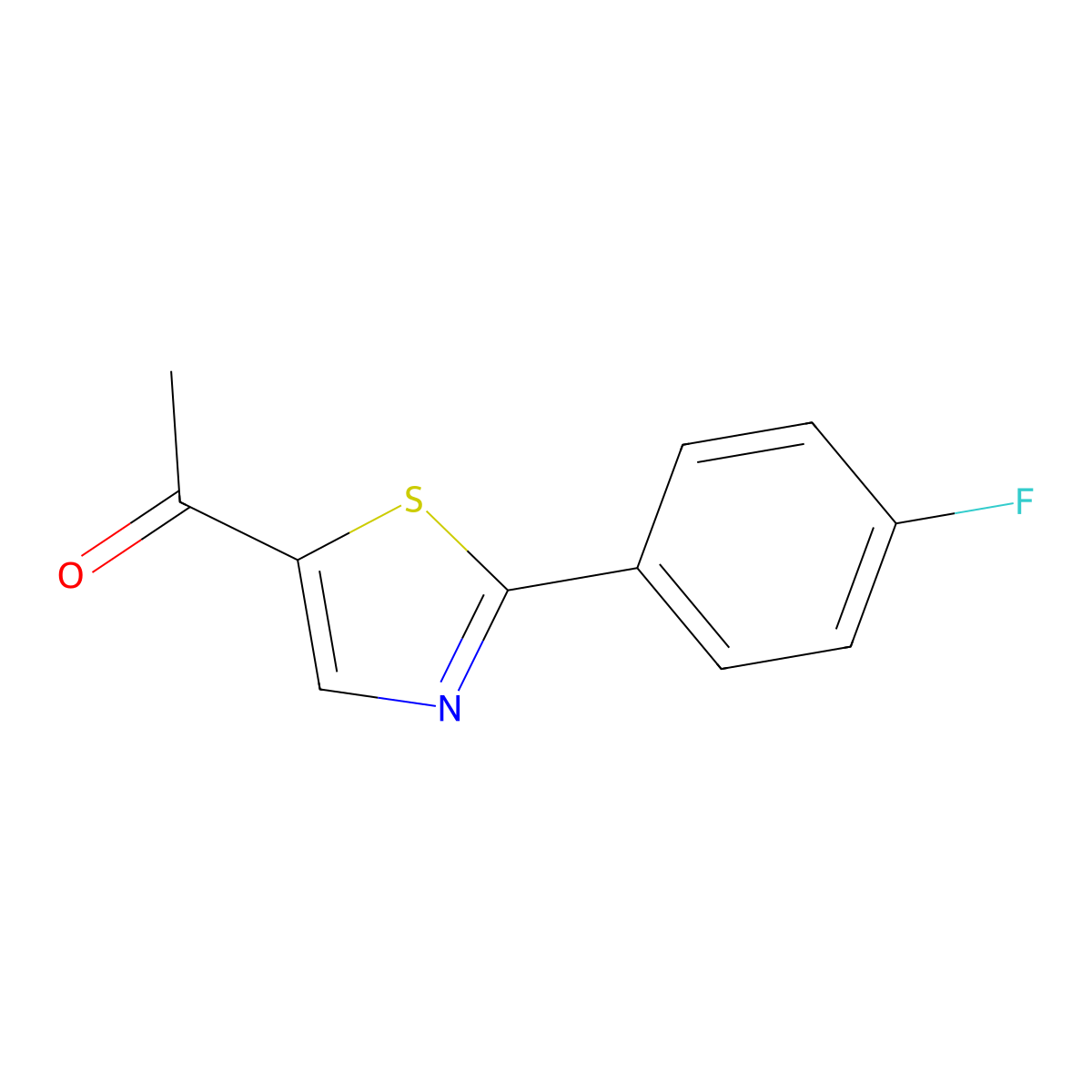 1-[2-(4-Fluorophenyl)-1,3-thiazol-5-yl]ethan-1-one molecular structure, CAS 1226001-23-5