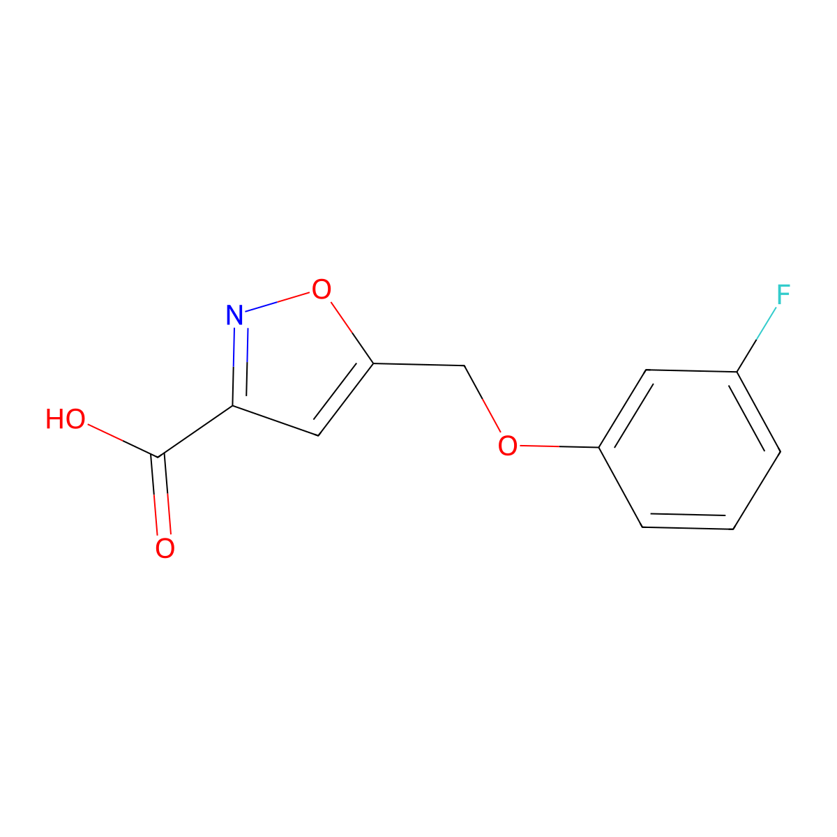 5-((3-Fluorophenoxy)methyl)isoxazole-3-carboxylic acid molecular structure, CAS 1226003-13-9