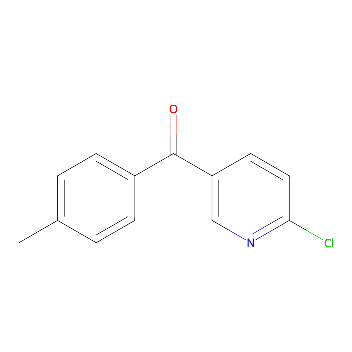 2-Chloro-5-(4-methylbenzoyl)pyridine molecular structure, CAS 122601-80-3