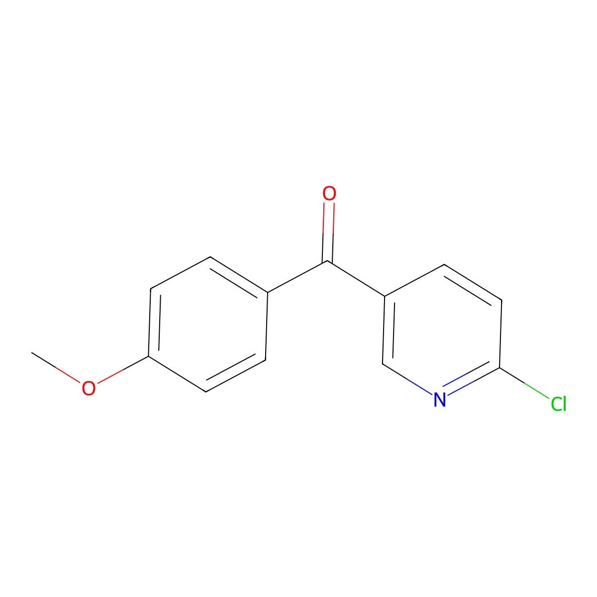 Methanone, (6-chloro-3-pyridinyl)(4-methoxyphenyl)- molecular structure, CAS 122601-82-5