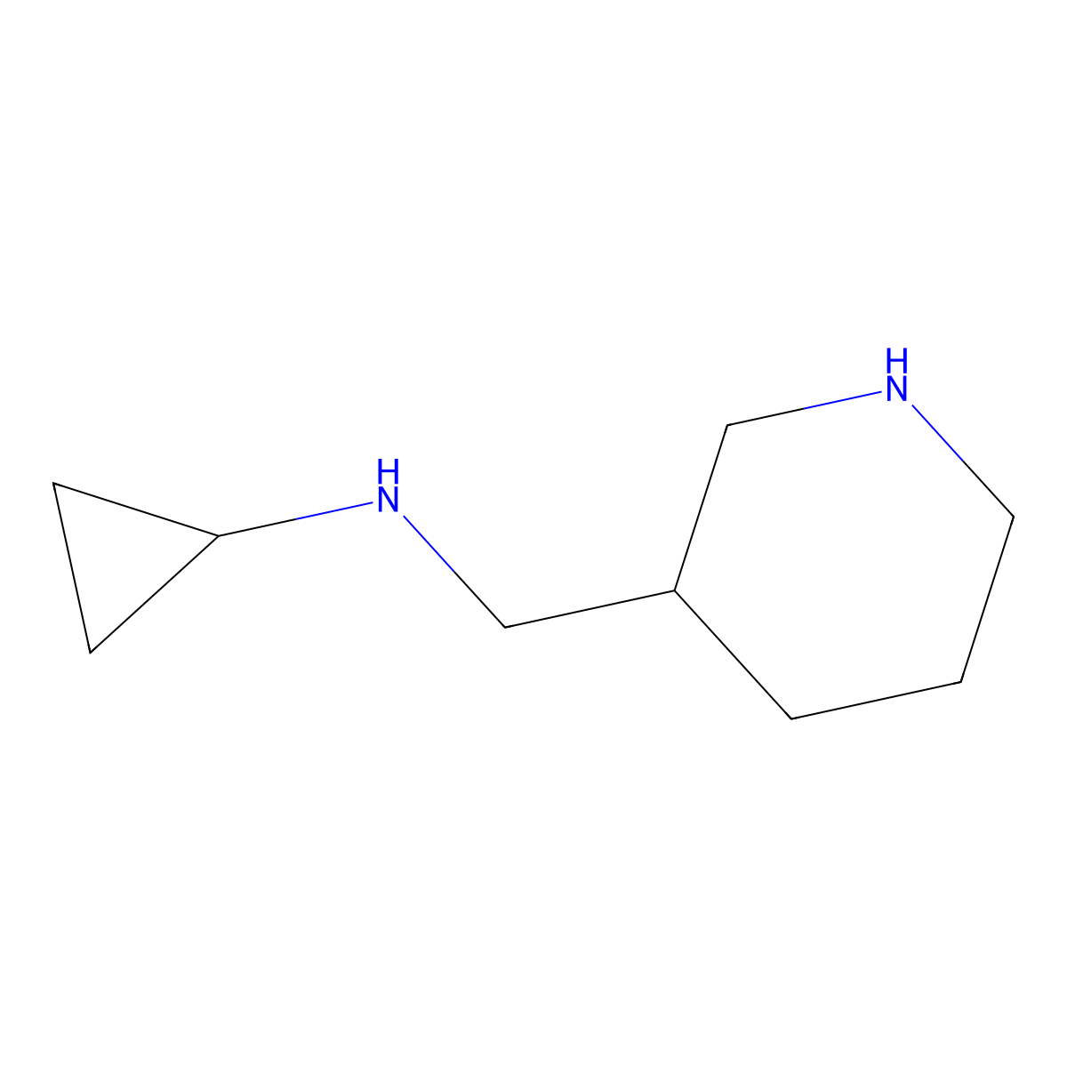 N-(Piperidin-3-ylmethyl)cyclopropanamine molecular structure, CAS 1226016-69-8