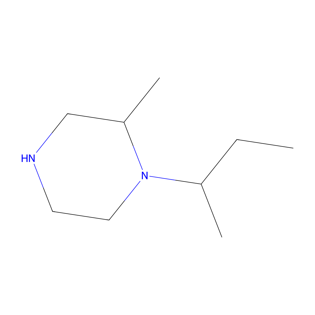 1-(Butan-2-yl)-2-methylpiperazine molecular structure, CAS 1226016-85-8