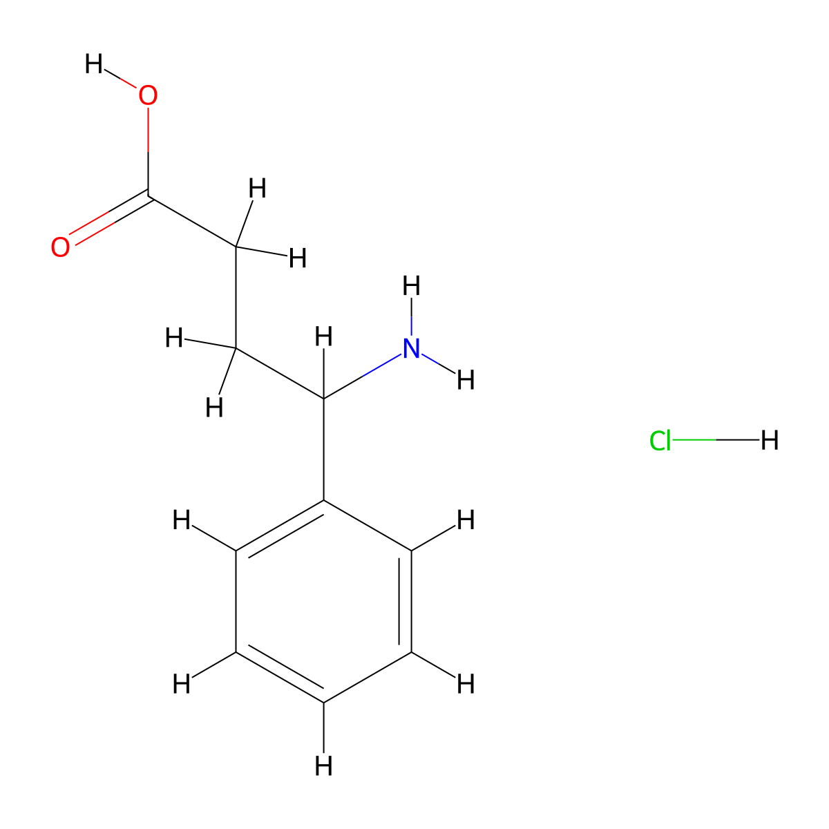 4-Amino-4-phenylbutanoic acid hydrochloride molecular structure, CAS 122602-44-2