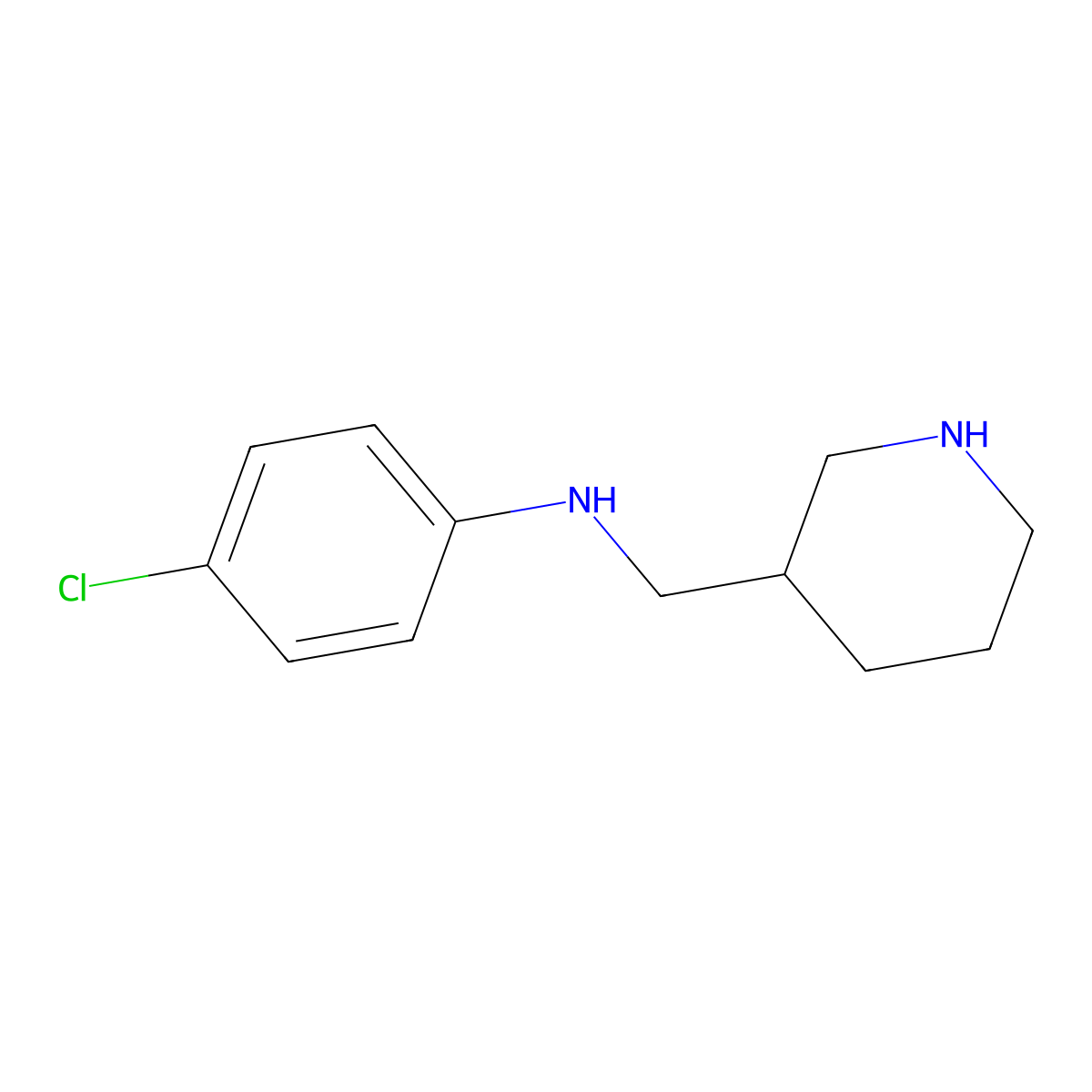 4-chloro-N-(piperidin-3-ylmethyl)aniline molecular structure, CAS 1226033-55-1