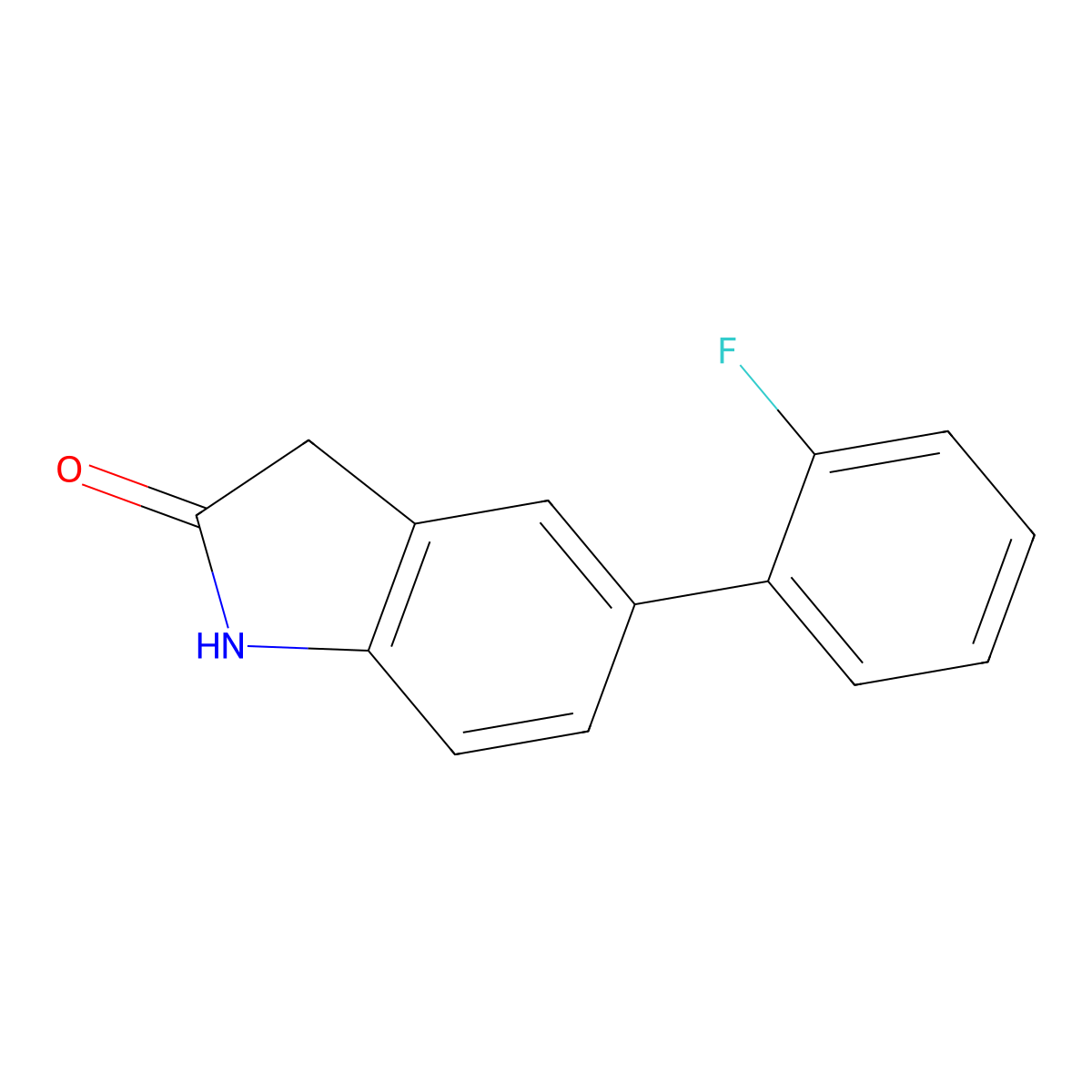 5-(2-Fluorophenyl)-1,3-dihydro-2H-indol-2-one molecular structure, CAS 1226036-17-4