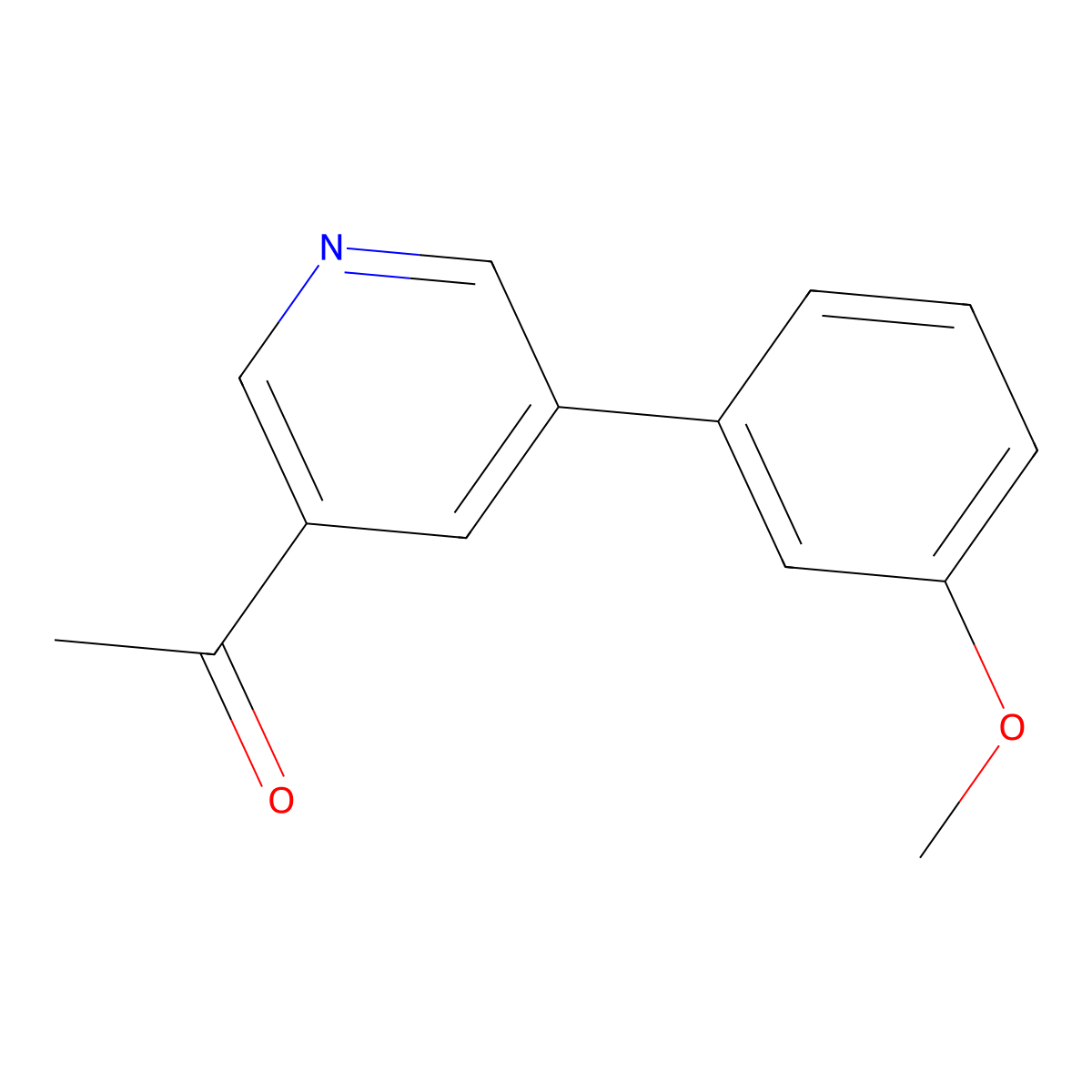 1-(5-(3-Methoxyphenyl)pyridin-3-yl)ethanone molecular structure, CAS 1226037-00-8