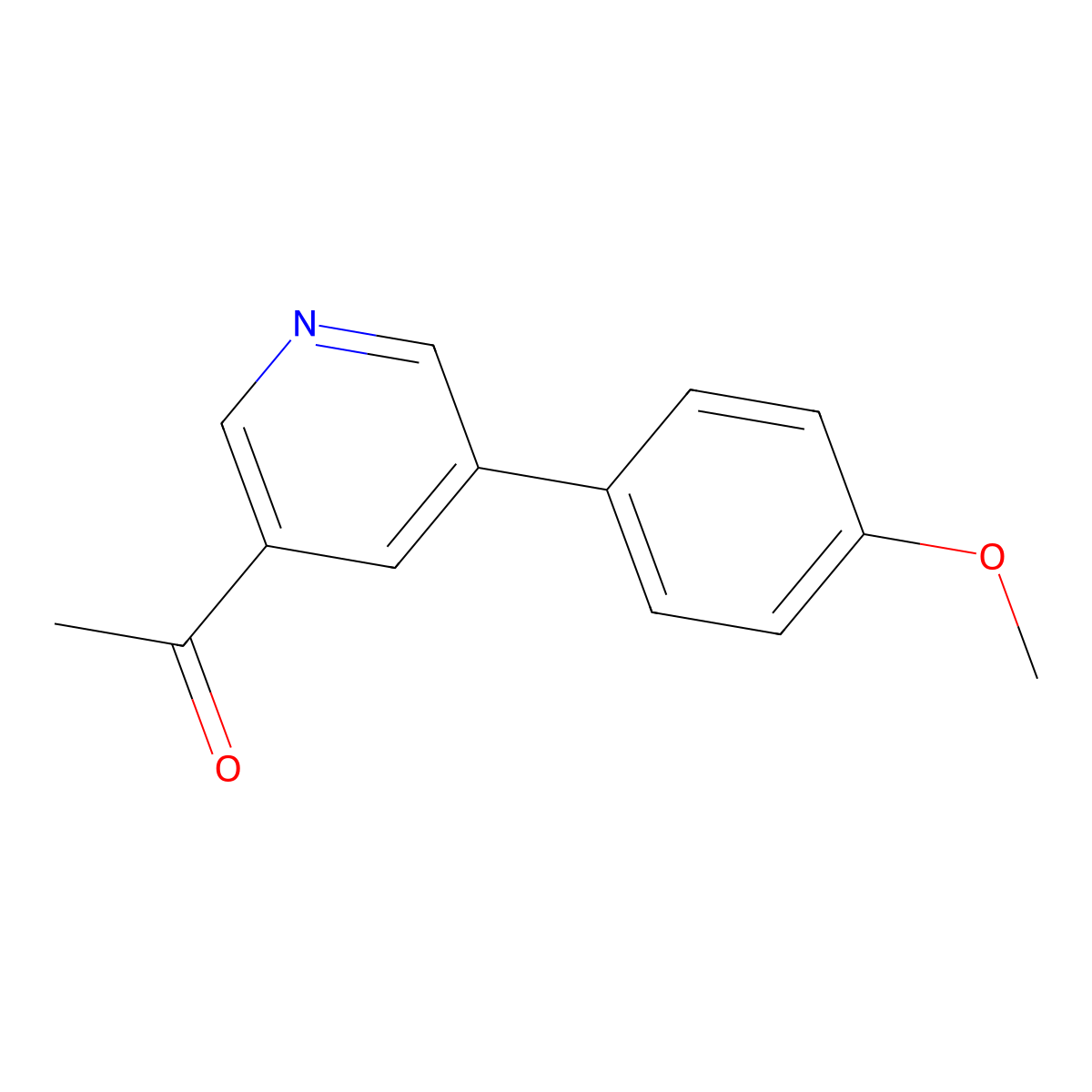 1-(5-(4-Methoxyphenyl)pyridin-3-yl)ethanone molecular structure, CAS 1226037-38-2