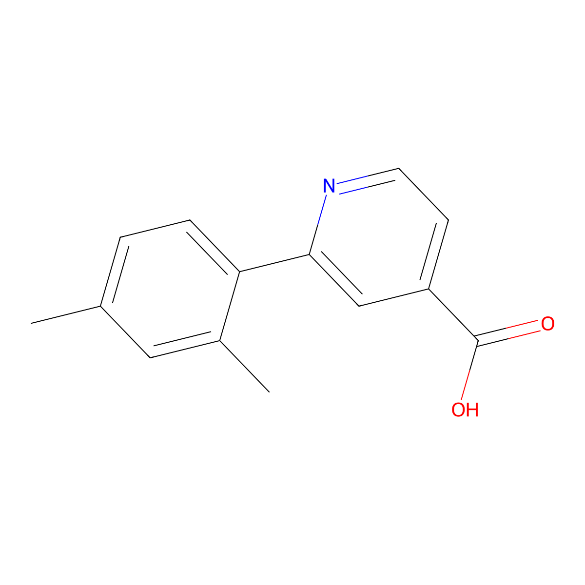 2-(2,4-Dimethylphenyl)isonicotinic acid molecular structure, CAS 1226037-71-3