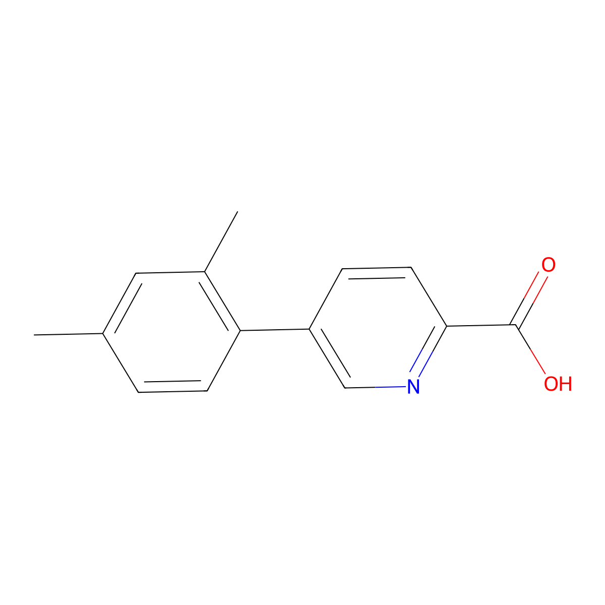 5-(2,4-Dimethylphenyl)picolinic acid molecular structure, CAS 1226037-84-8