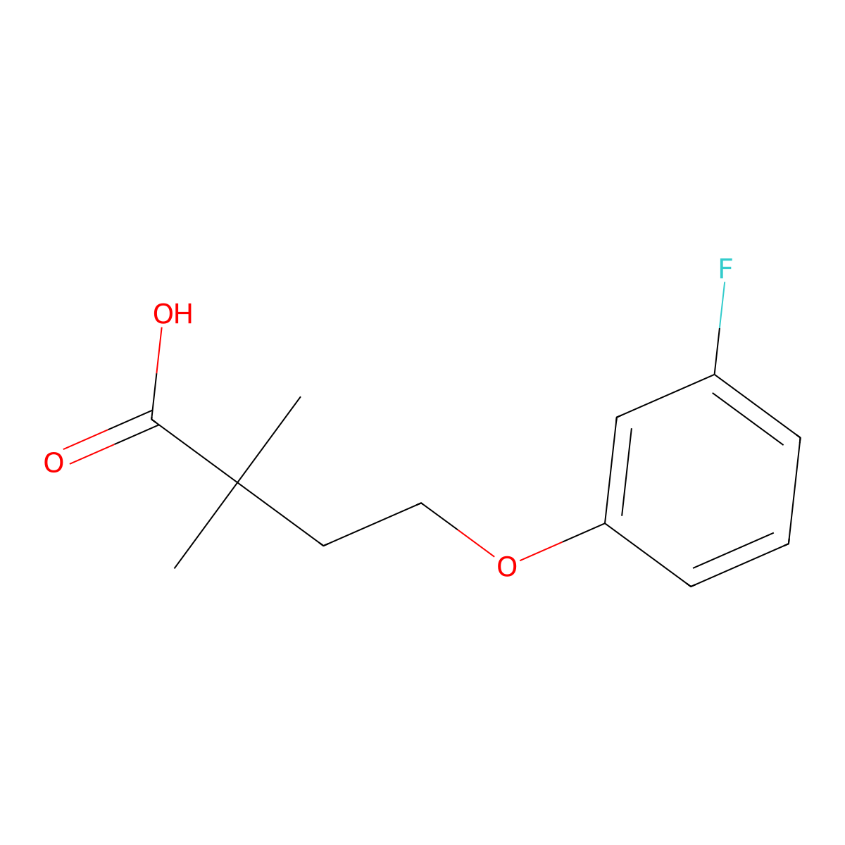 4-(3-Fluorophenoxy)-2,2-dimethylbutanoic acid molecular structure, CAS 1226040-09-0