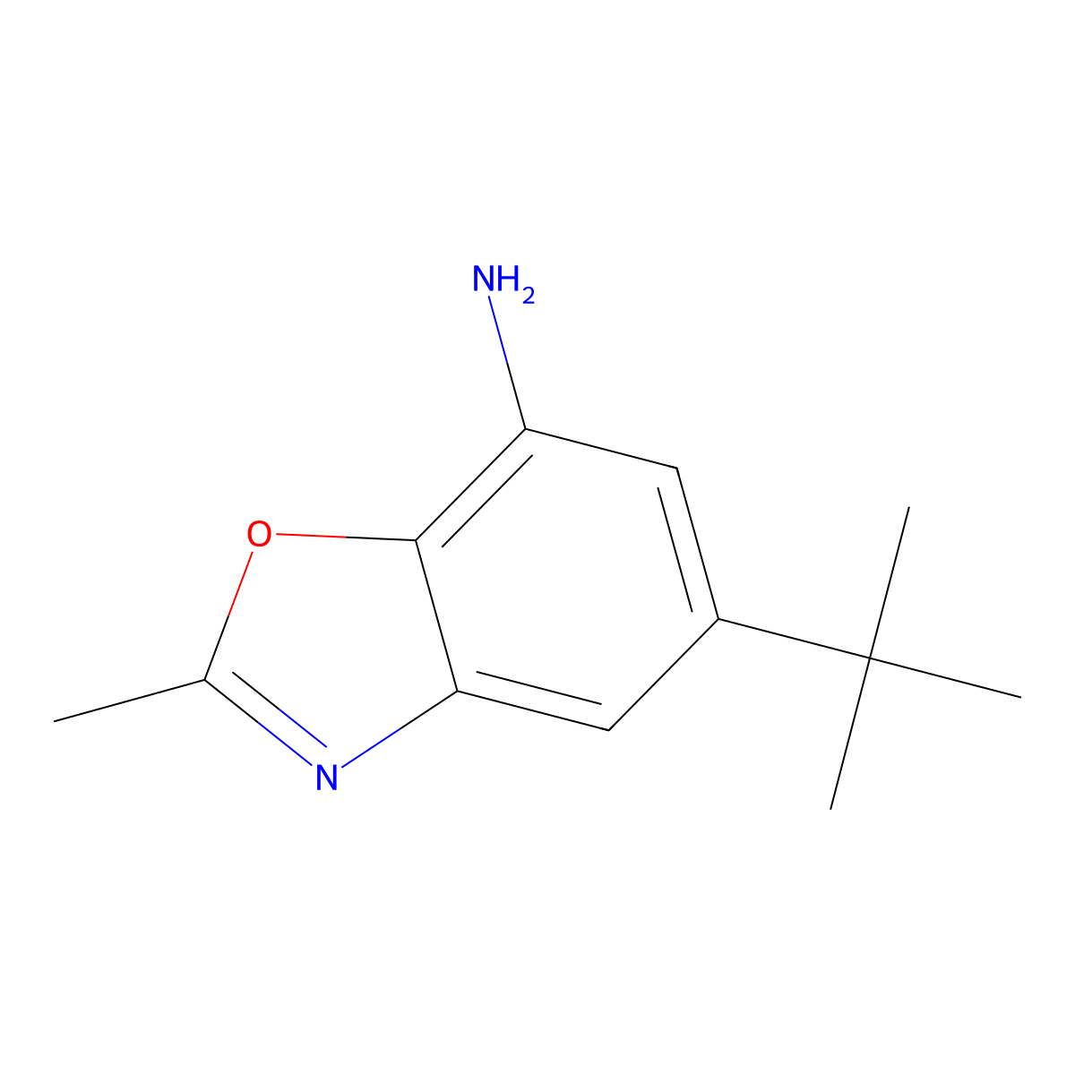 5-(tert-Butyl)-2-methylbenzo[d]oxazol-7-amine molecular structure, CAS 1226045-23-3