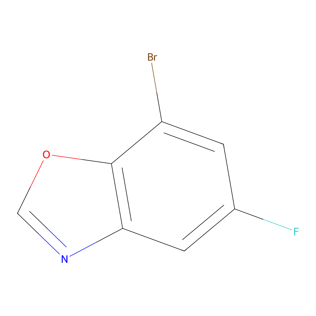 7-Bromo-5-fluoro-1,3-benzoxazole molecular structure, CAS 1226045-94-8