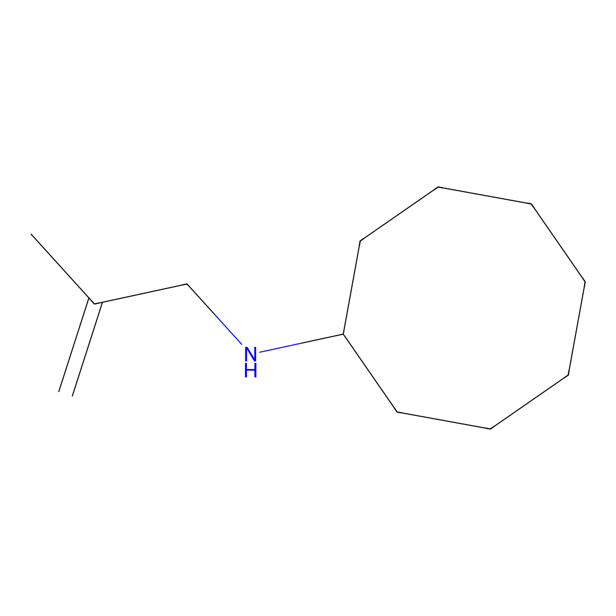 N-(2-methylprop-2-en-1-yl)cyclooctanamine molecular structure, CAS 1226049-92-8