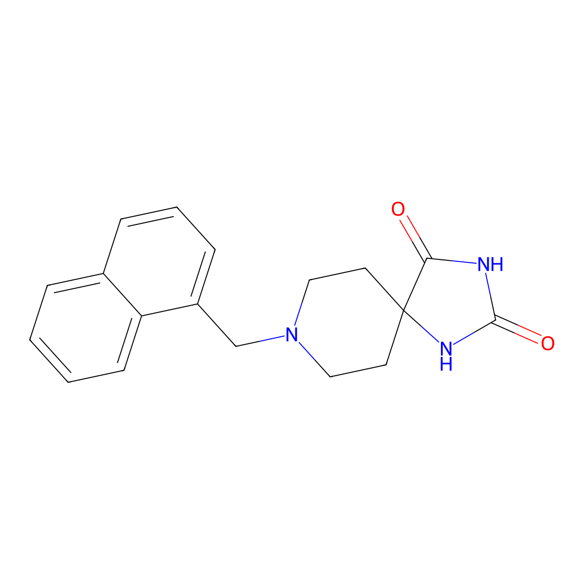 8-[(Naphthalen-1-yl)methyl]-1,3,8-triazaspiro[4.5]decane-2,4-dione molecular structure, CAS 1226050-57-2