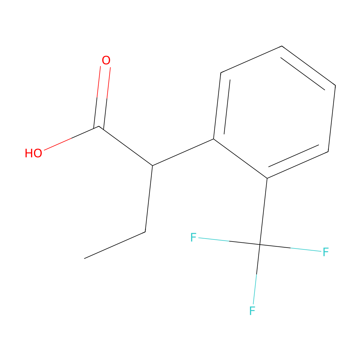 2-[2-(Trifluoromethyl)phenyl]butanoic acid molecular structure, CAS 1226059-93-3