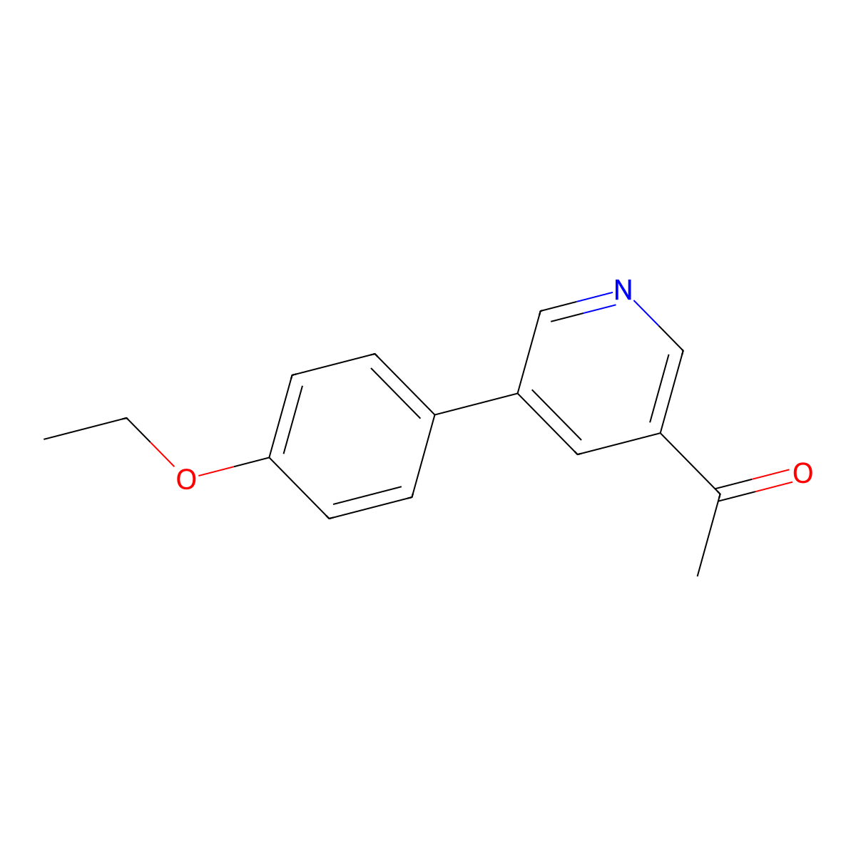 1-[5-(4-Ethoxyphenyl)-3-pyridinyl]ethanone molecular structure, CAS 1226062-63-0