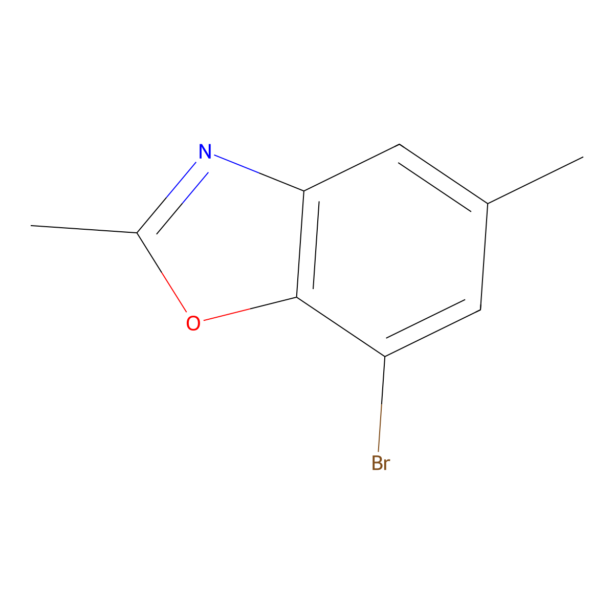 7-Bromo-2,5-dimethyl-1,3-benzoxazole molecular structure, CAS 1226066-93-8