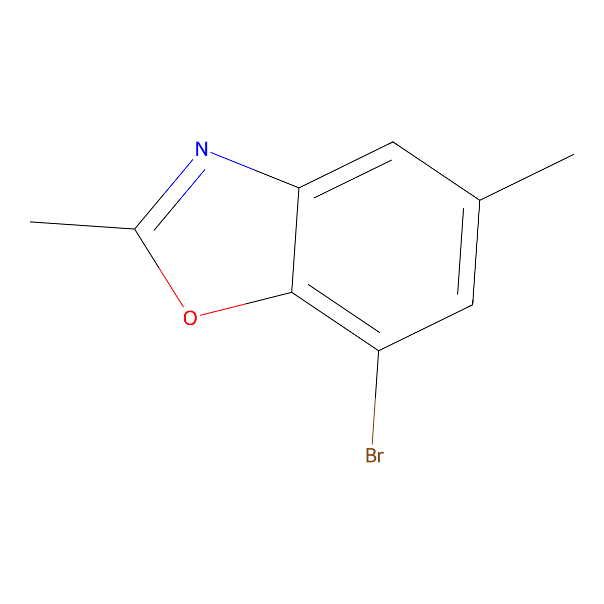7-Bromo-2,5-dimethyl-1,3-benzoxazole molecular structure, CAS 1226066-93-8