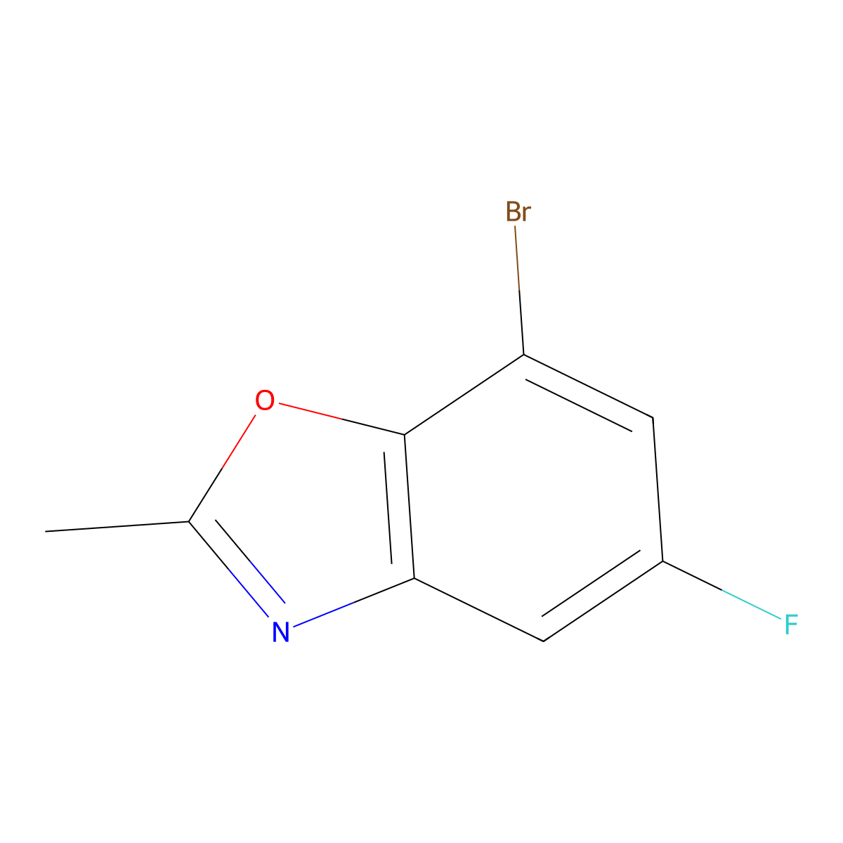 7-Bromo-5-fluoro-2-methylbenzo[d]oxazole molecular structure, CAS 1226067-85-1