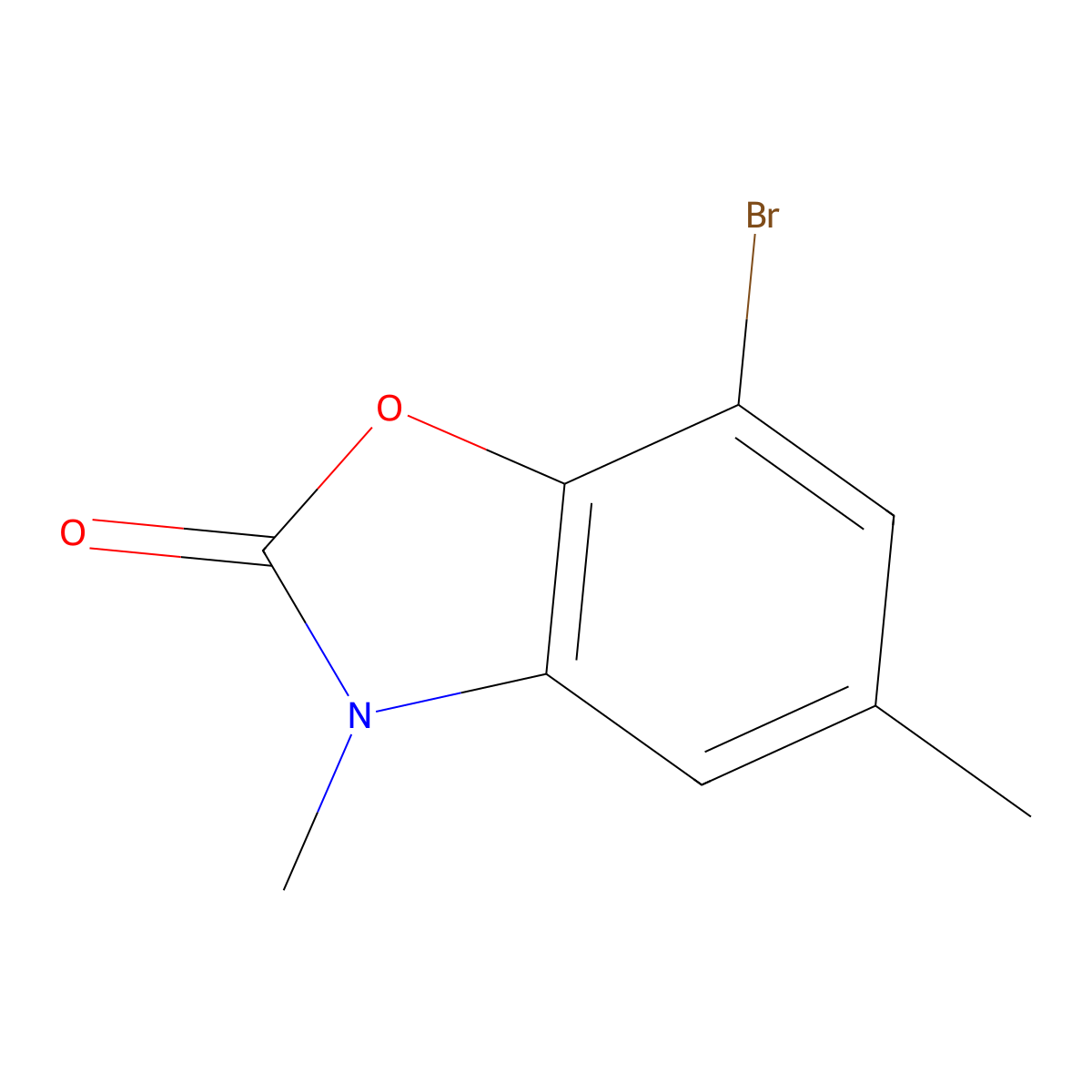 7-Bromo-3,5-dimethyl-2,3-dihydro-1,3-benzoxazol-2-one molecular structure, CAS 1226069-01-7