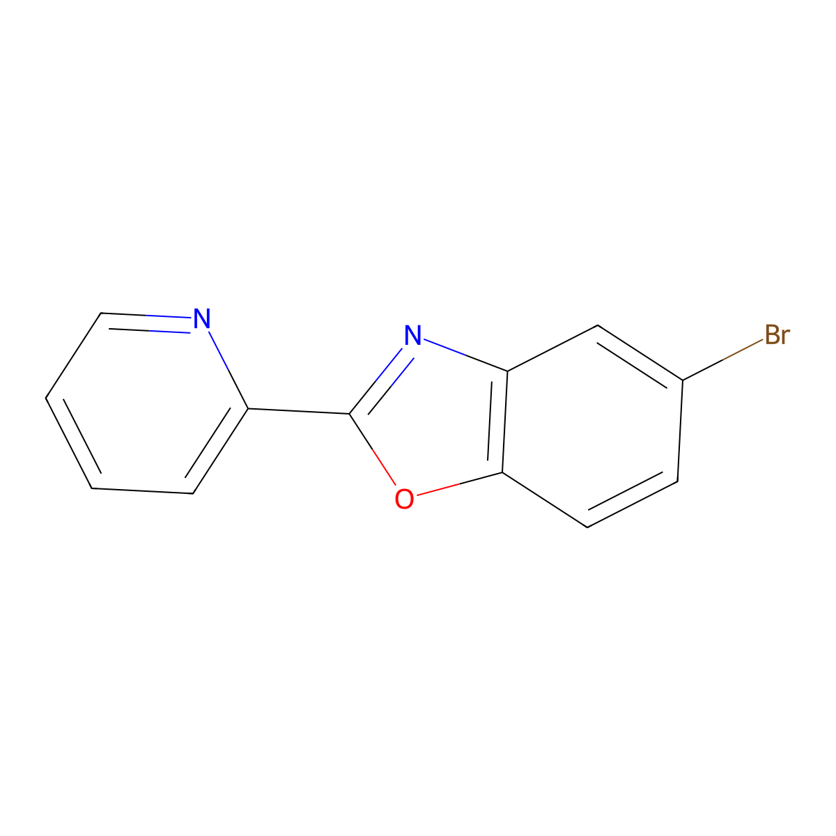 5-Bromo-2-(pyridin-2-yl)-1,3-benzoxazole molecular structure, CAS 1226069-28-8