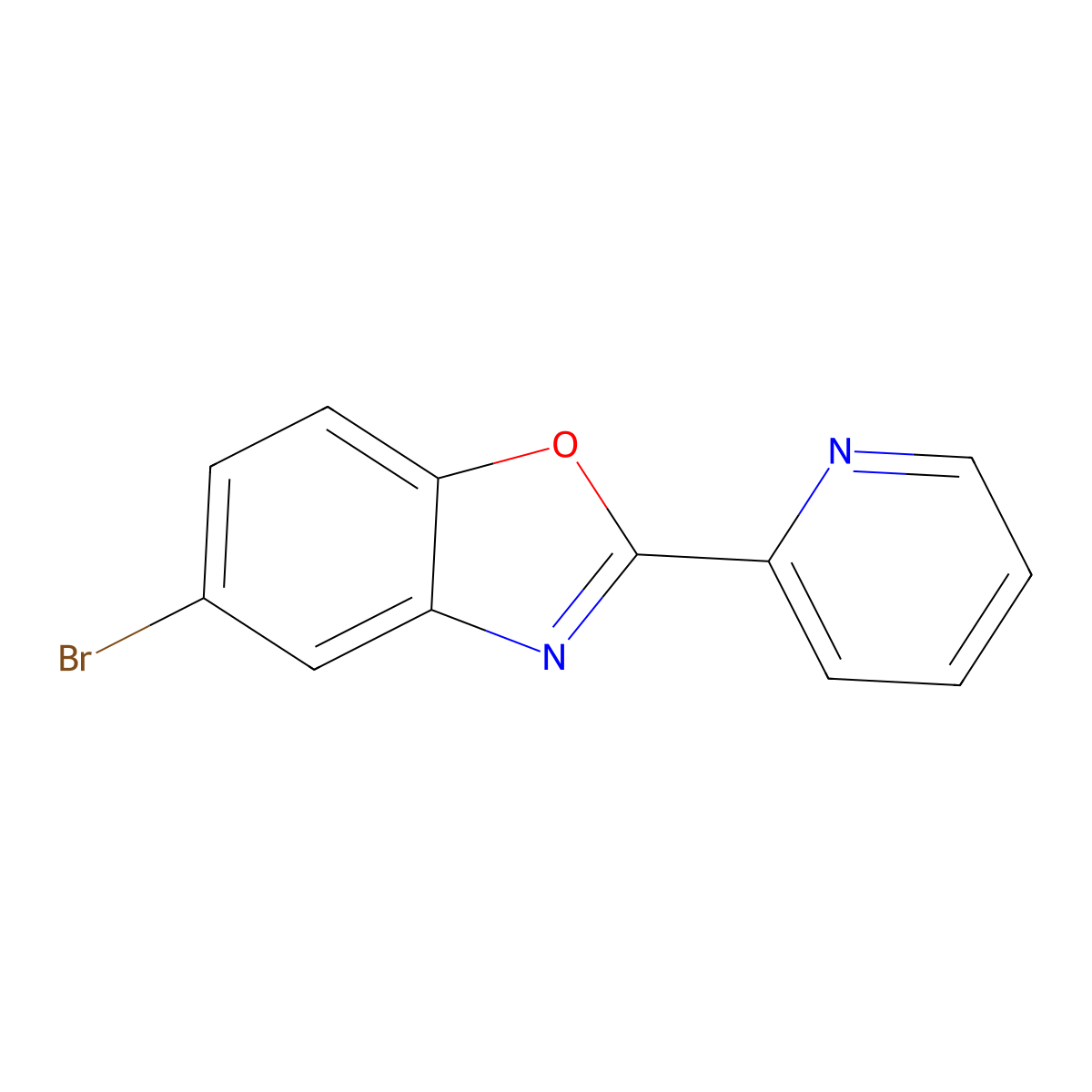5-Bromo-2-(pyridin-2-yl)-1,3-benzoxazole molecular structure, CAS 1226069-28-8