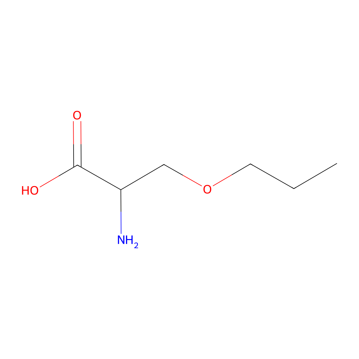 2-Amino-3-propoxypropanoic acid molecular structure, CAS 122608-79-1