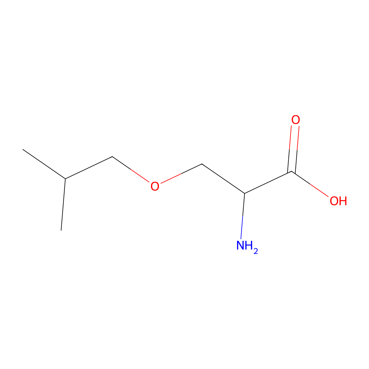 2-Amino-3-(2-methylpropoxy)propanoic acid molecular structure, CAS 122608-82-6