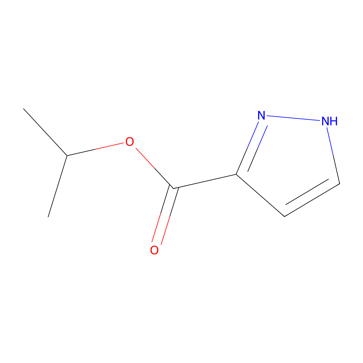 Propan-2-yl 1H-pyrazole-5-carboxylate molecular structure, CAS 122608-99-5