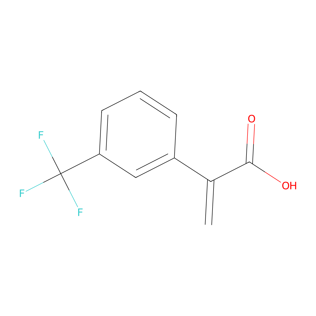 2-[3-(Trifluoromethyl)phenyl]prop-2-enoic acid molecular structure, CAS 1226081-77-1