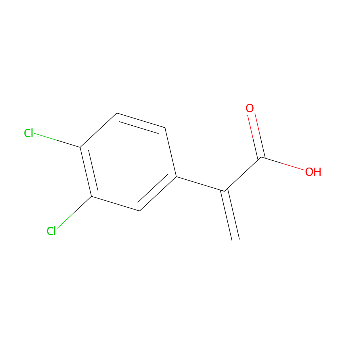 2-(3,4-Dichlorophenyl)prop-2-enoic acid molecular structure, CAS 1226082-63-8