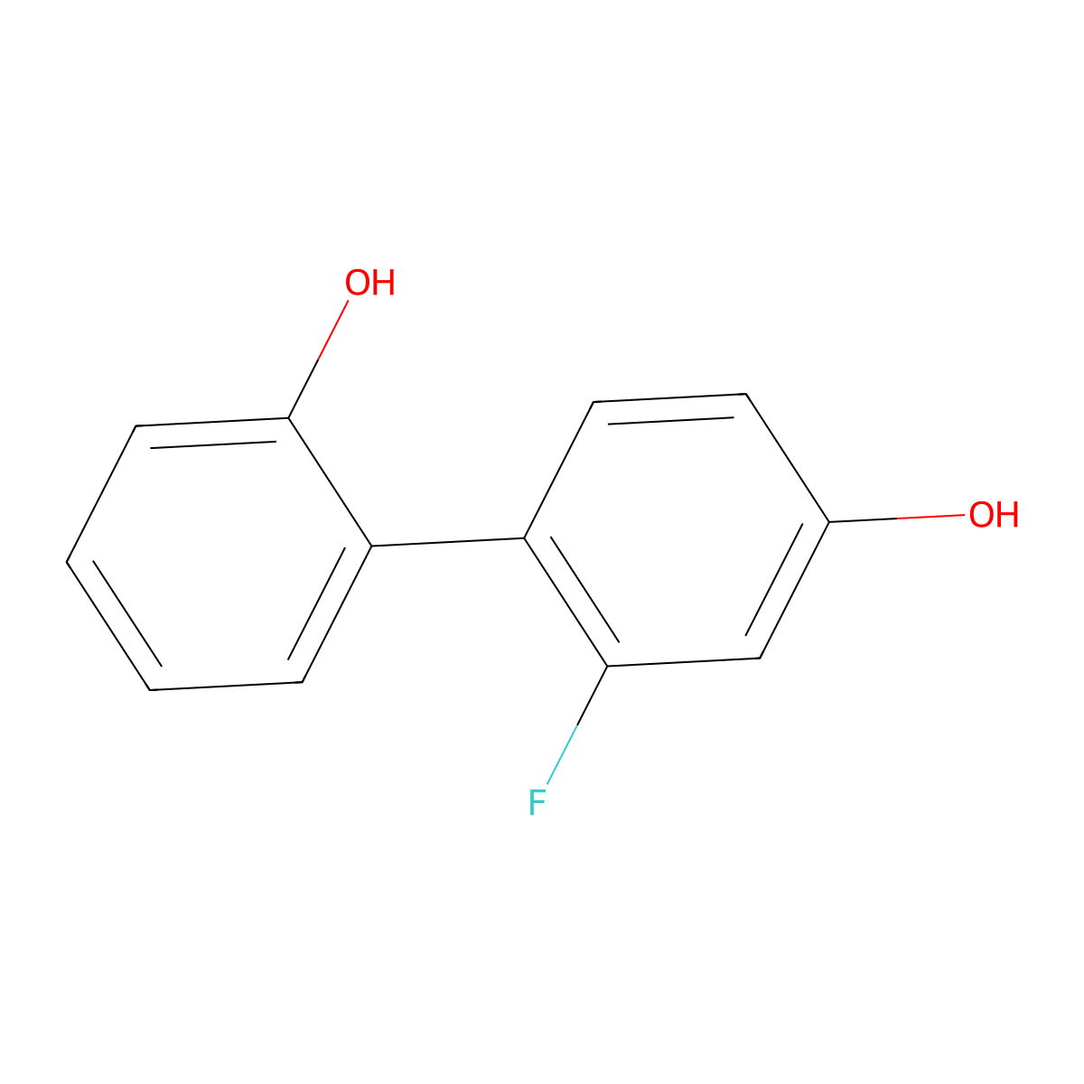 3-Fluoro-4-(2-hydroxyphenyl)phenol molecular structure, CAS 1226085-72-8