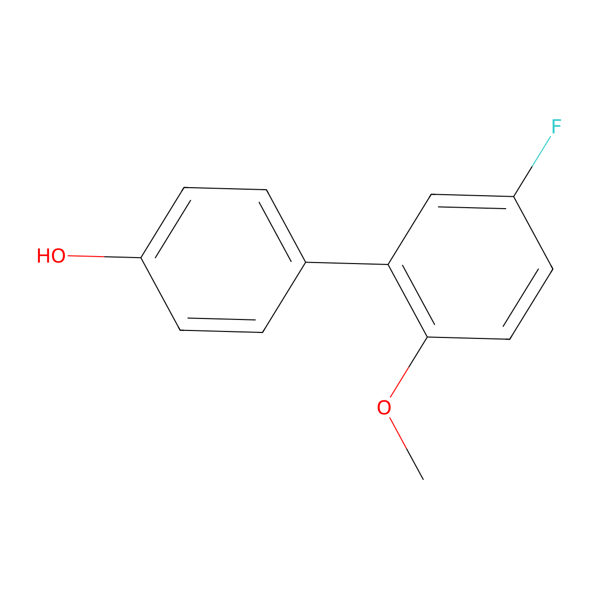 4-(5-Fluoro-2-methoxyphenyl)phenol molecular structure, CAS 1226088-65-8