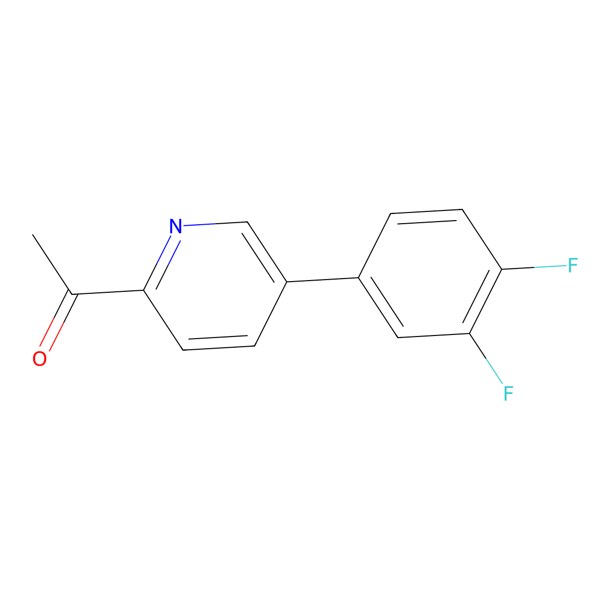 1-(5-(3,4-Difluorophenyl)pyridin-2-yl)ethanone molecular structure, CAS 1226095-73-3