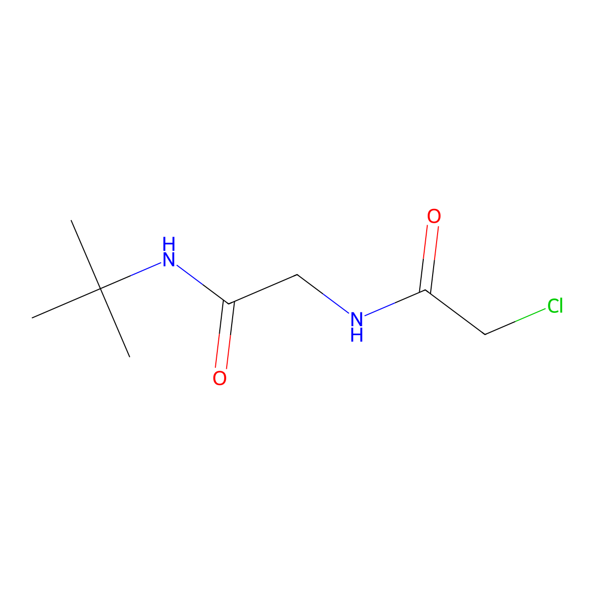 N-tert-butyl-2-(2-chloroacetamido)acetamide molecular structure, CAS 1226095-75-5