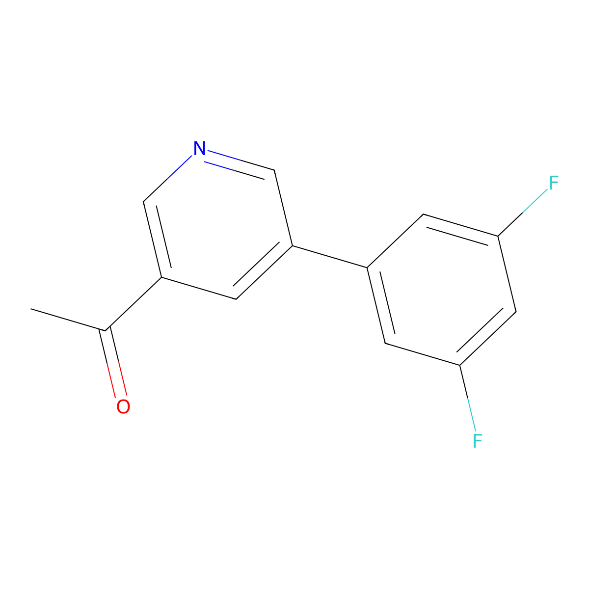 1-(5-(3,5-Difluorophenyl)pyridin-3-yl)ethanone molecular structure, CAS 1226095-82-4
