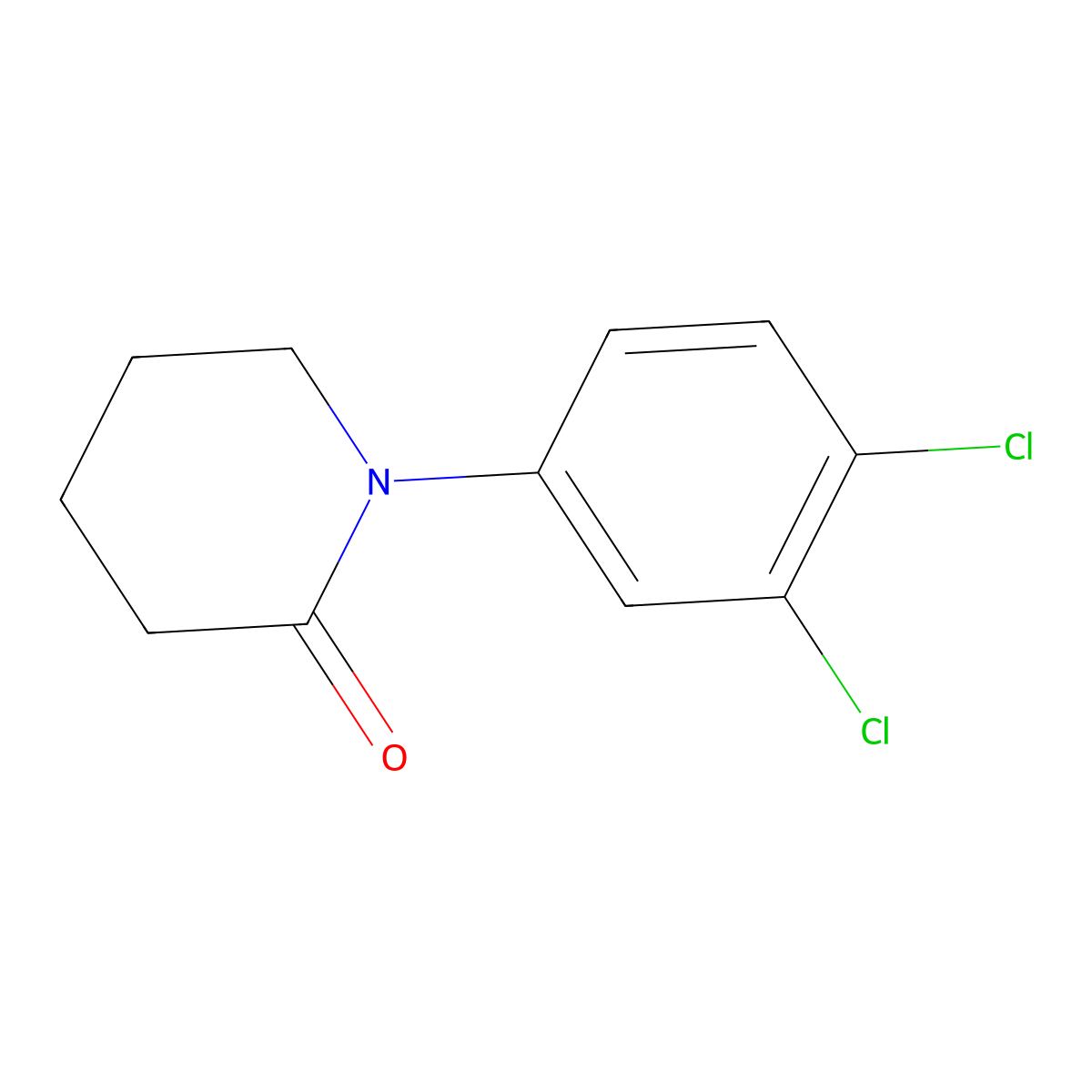 1-(3,4-Dichlorophenyl)piperidin-2-one molecular structure, CAS 1226098-29-8