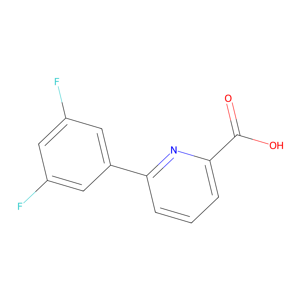 6-(3,5-Difluorophenyl)picolinic acid molecular structure, CAS 1226098-50-5