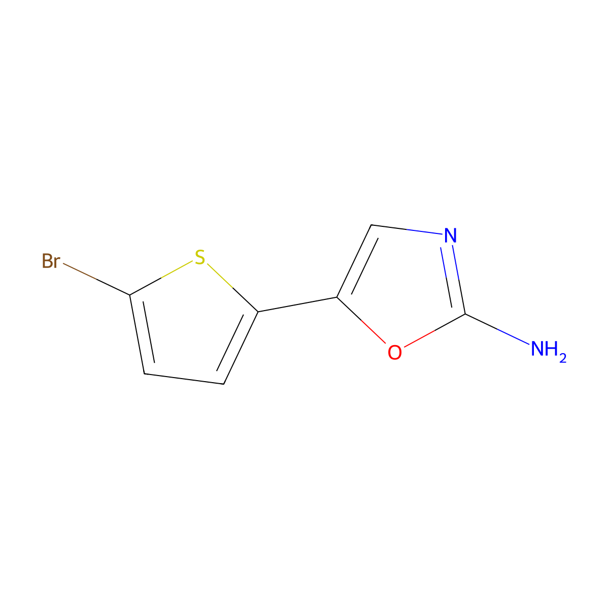 5-(5-Bromothiophen-2-yl)oxazol-2-amine molecular structure, CAS 1226102-03-9