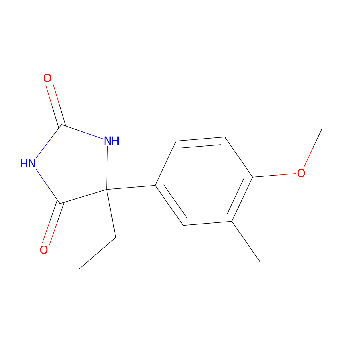 5-Ethyl-5-(4-methoxy-3-methylphenyl)imidazolidine-2,4-dione molecular structure, CAS 1226110-63-9